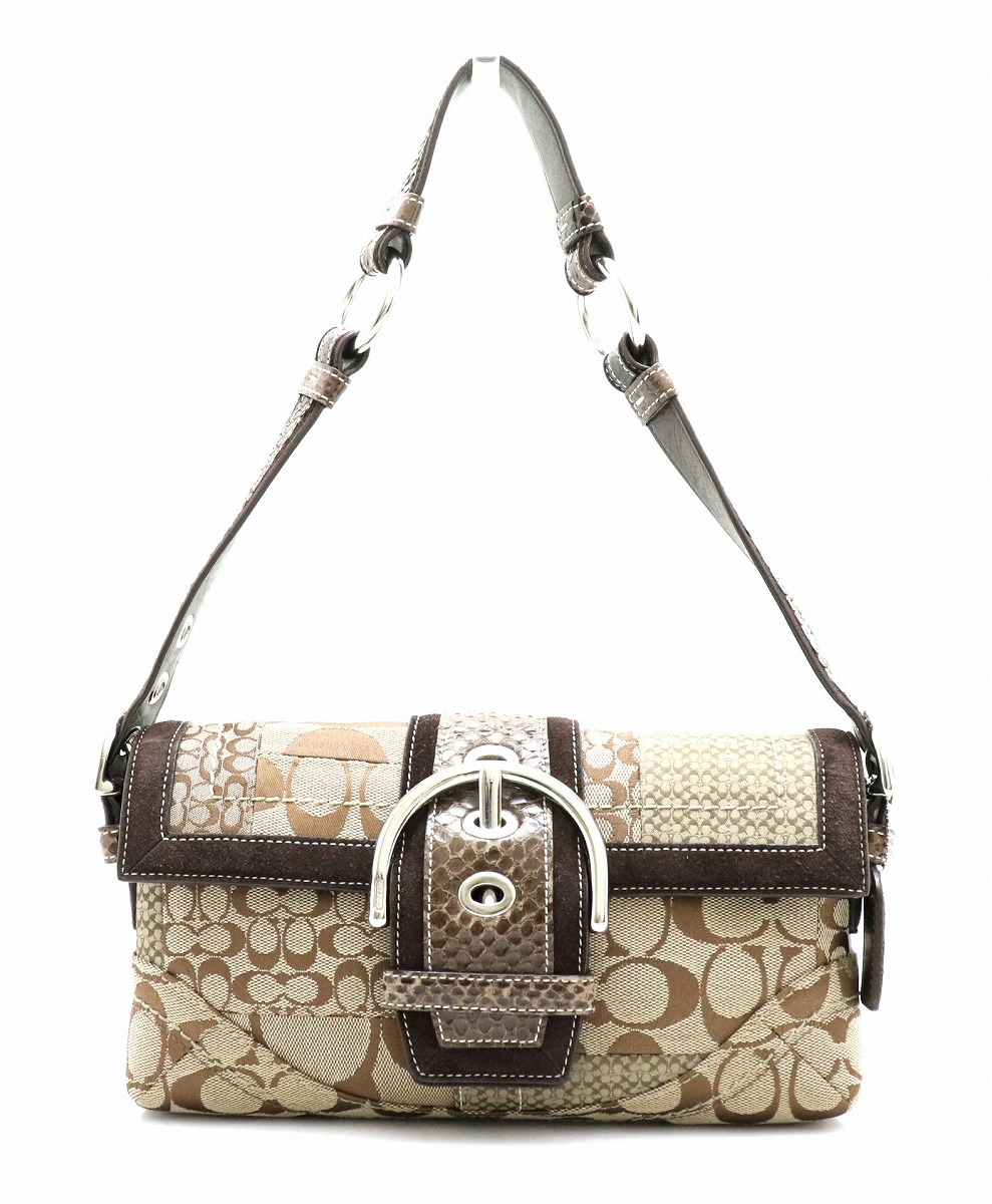 楽天市場】【バッグ】COACH コーチ パッチワークシグネチャー ミニ