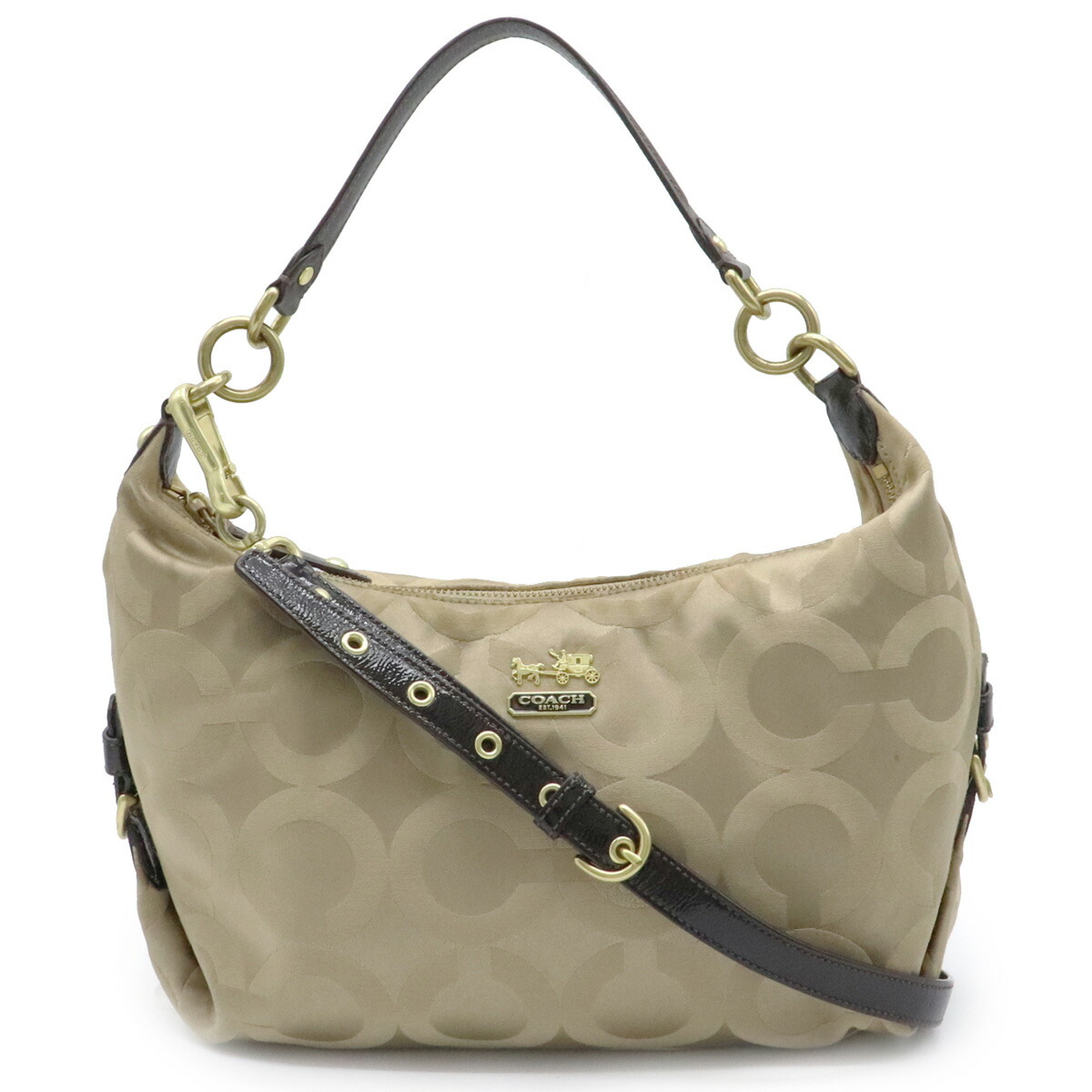 楽天市場】【バッグ】COACH コーチ オプアート ハンドバッグ
