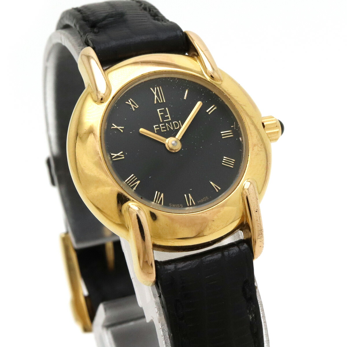 楽天市場】【ウォッチ】FENDI フェンディ ブラック文字盤 GP 革ベルト