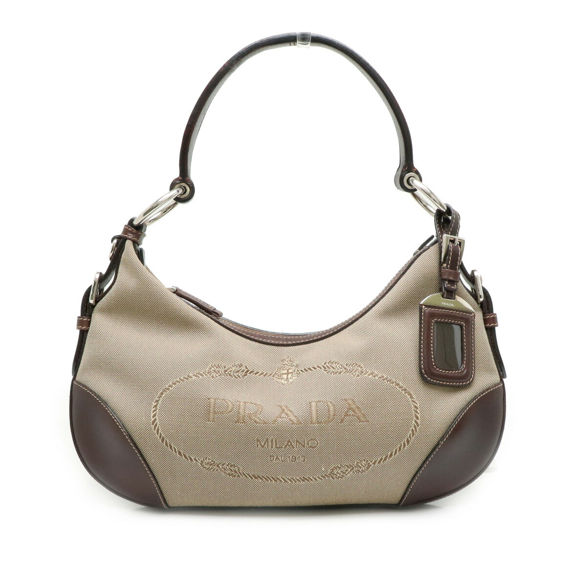 楽天市場】【バッグ】PRADA プラダ ロゴジャガード ハンドバッグ ワン