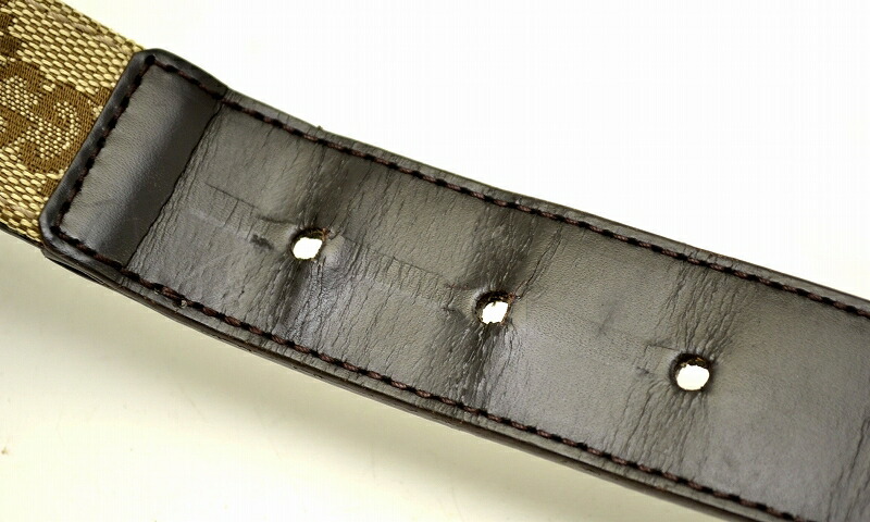 楽天市場】GUCCI グッチ GGキャンバス ベルト シルバーバックル メンズ