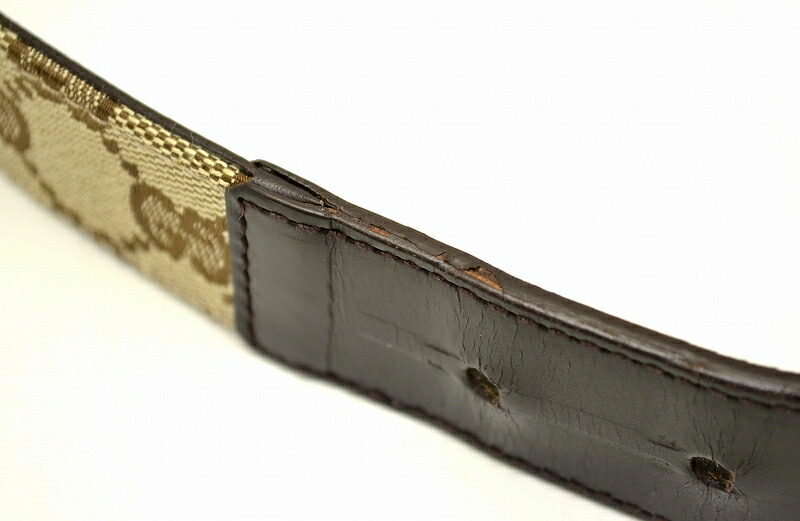 楽天市場】GUCCI グッチ GGキャンバス ベルト シルバーバックル メンズ