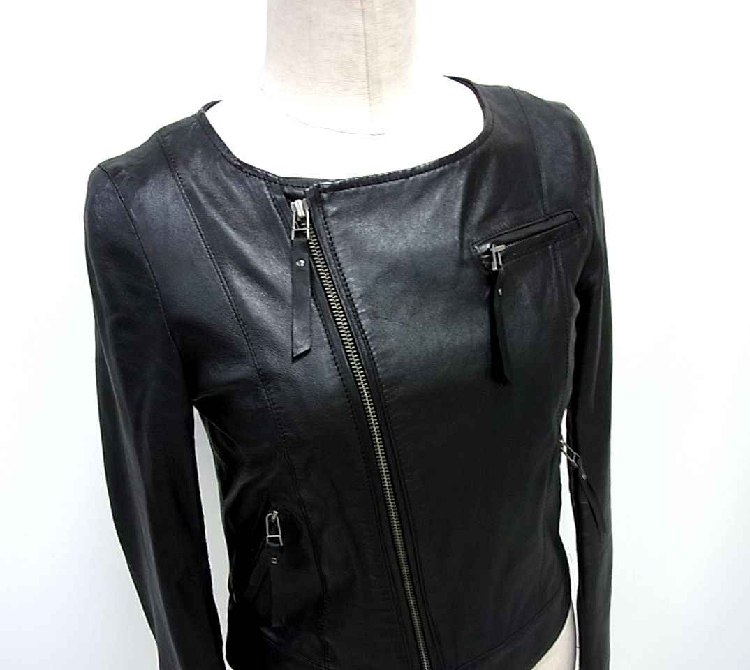 楽天市場】【中古】美品 □UNTITLED ラムレザー ライダースジャケット