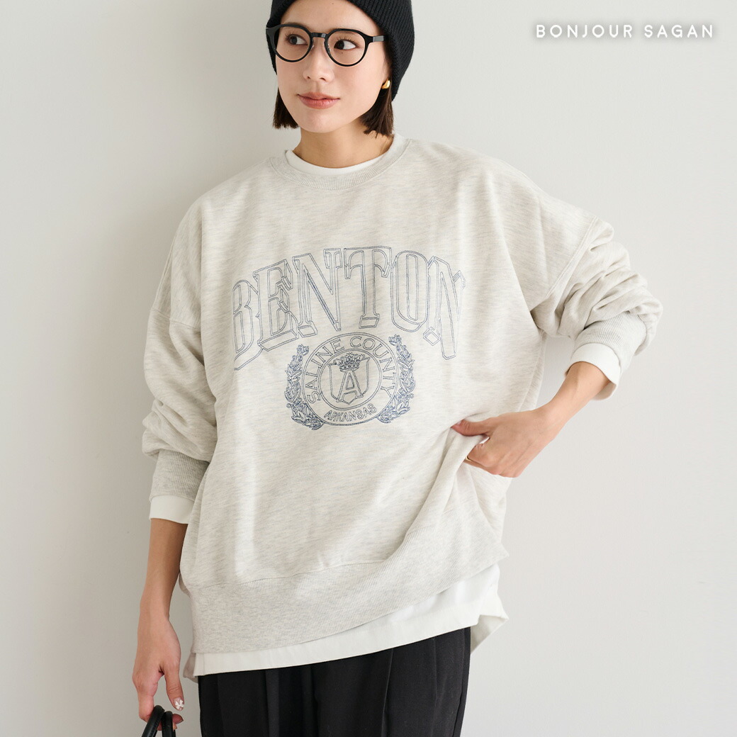 楽天市場】ロゴ刺繍 ビッグスウェット レディース トップス スウェット