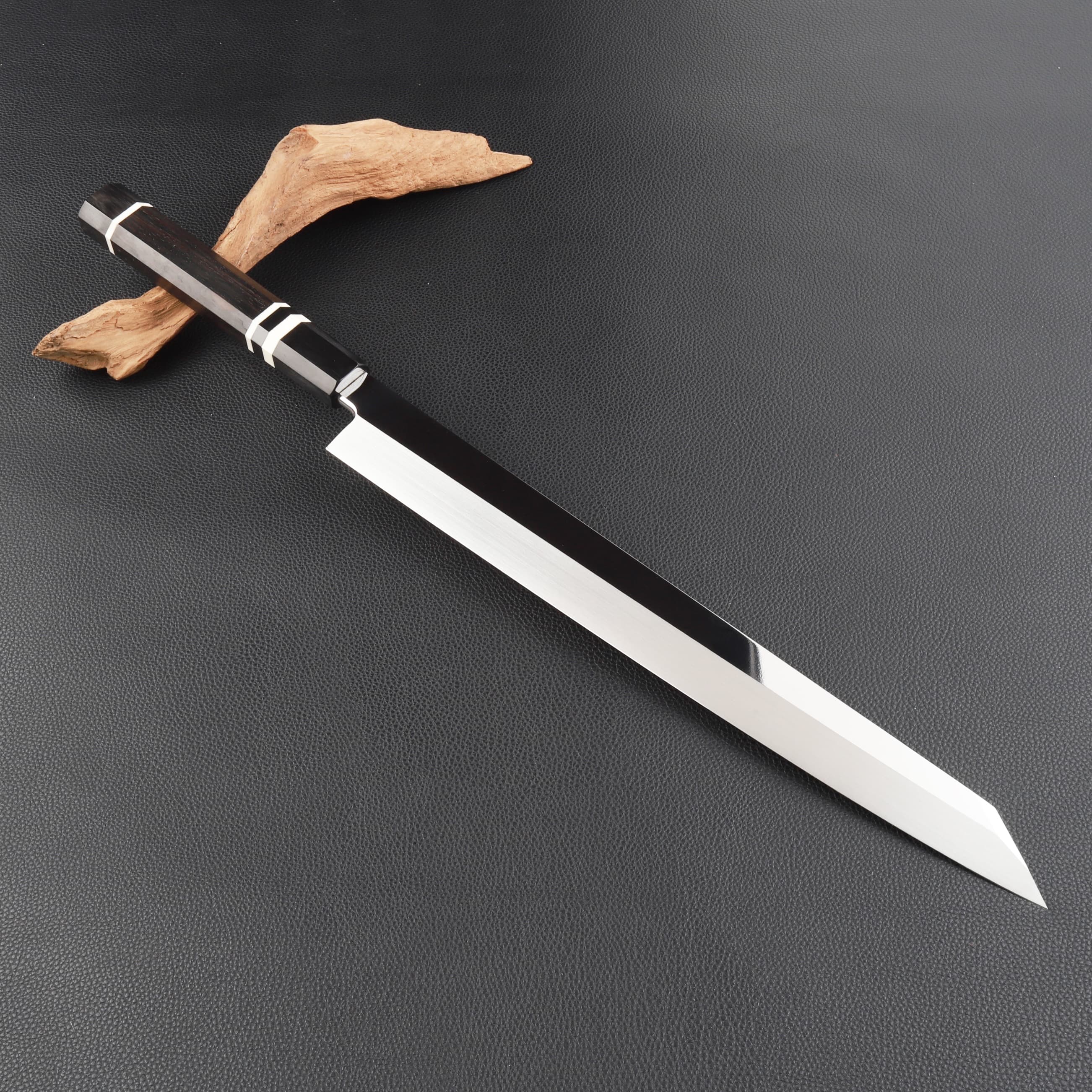 楽天市場】切付柳刃包丁 尺（刃渡り300mm）通常鏡面仕上げ 本刃付け