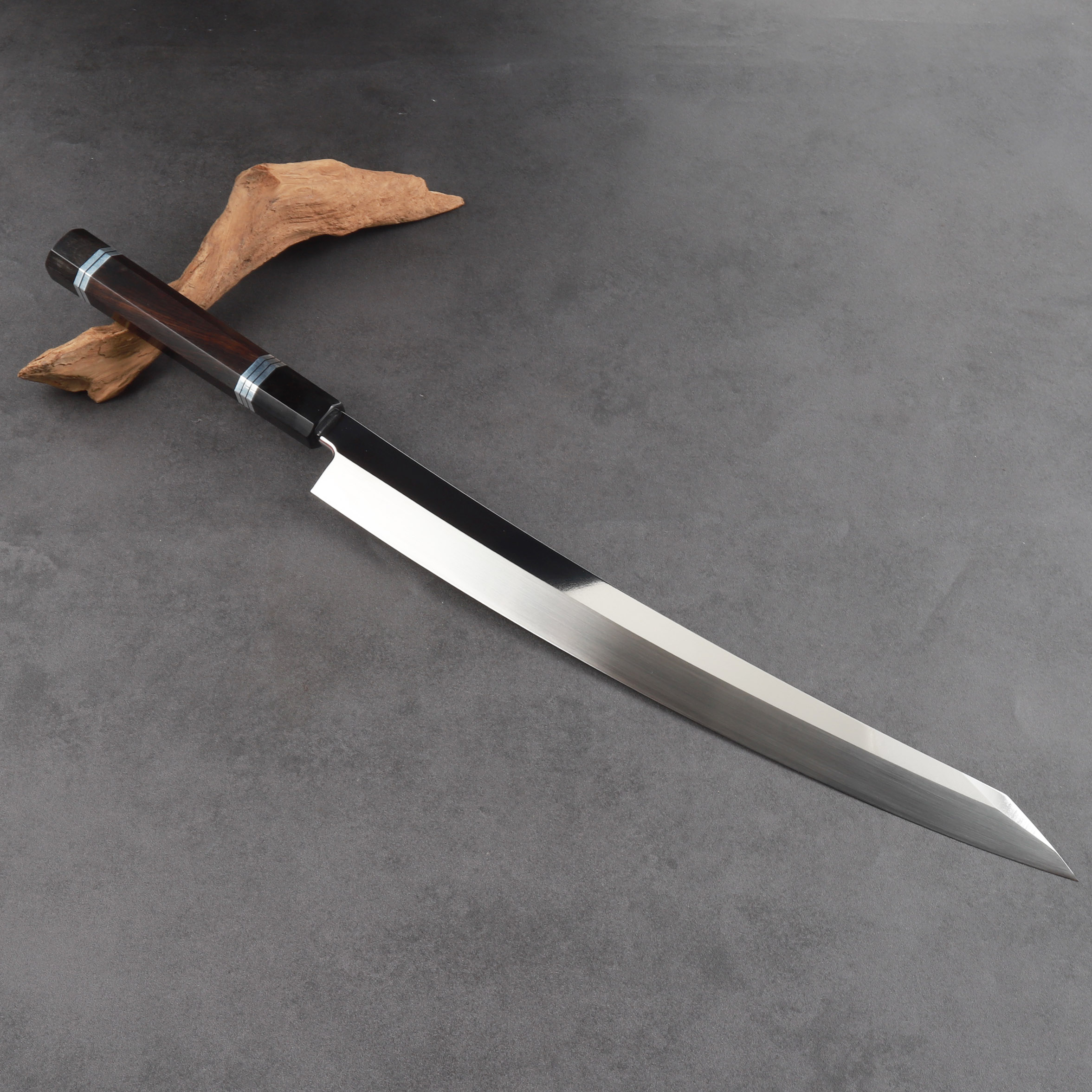 楽天市場】鬼反り切付包丁 刺身包丁 尺二（刃渡り360mm）通常鏡面