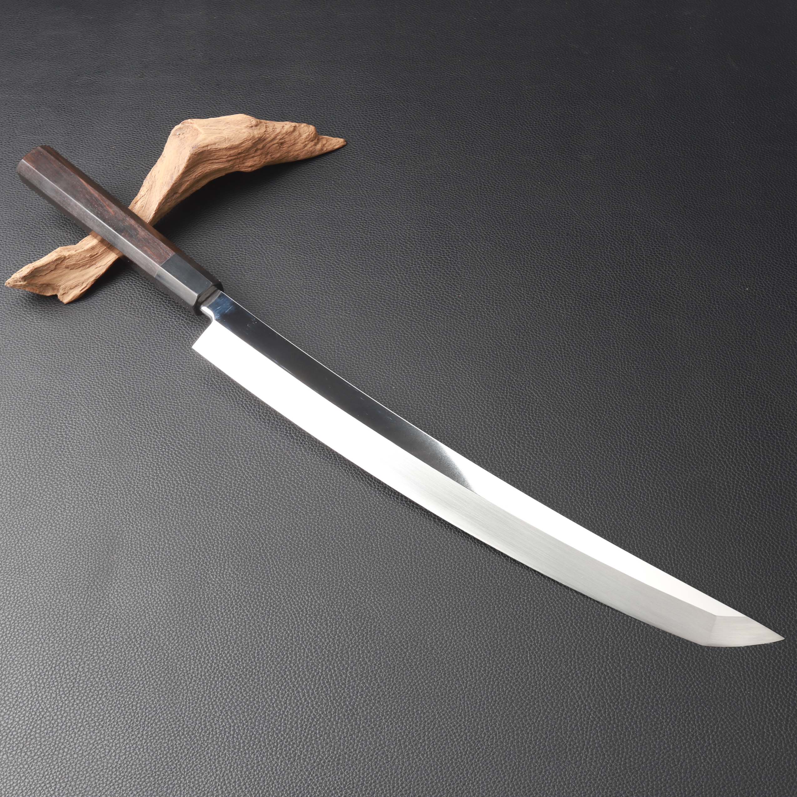 楽天市場】鬼反り先丸包丁 刺身包丁 尺二（刃渡り360mm）通常鏡面