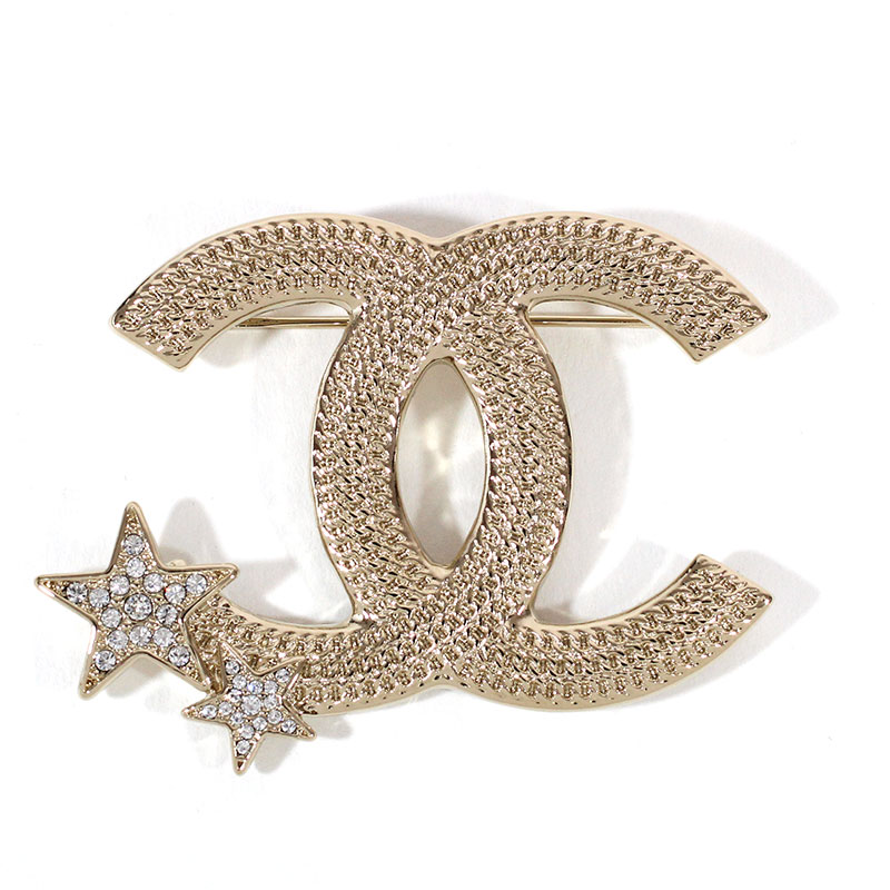楽天市場】シャネル CHANEL ブローチ メタル CCマーク ストラス ライン