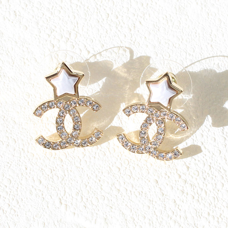 楽天市場】シャネル CHANEL ピアス CCマーク メタル＆ストラス ライン