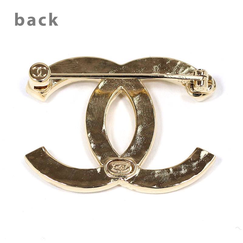 楽天市場】シャネル CHANEL ブローチ メタル CCマーク ストラス ライン