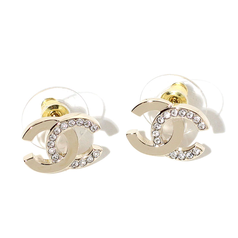 楽天市場】シャネル CHANEL ピアス CCマーク ダブルC ラインストーン