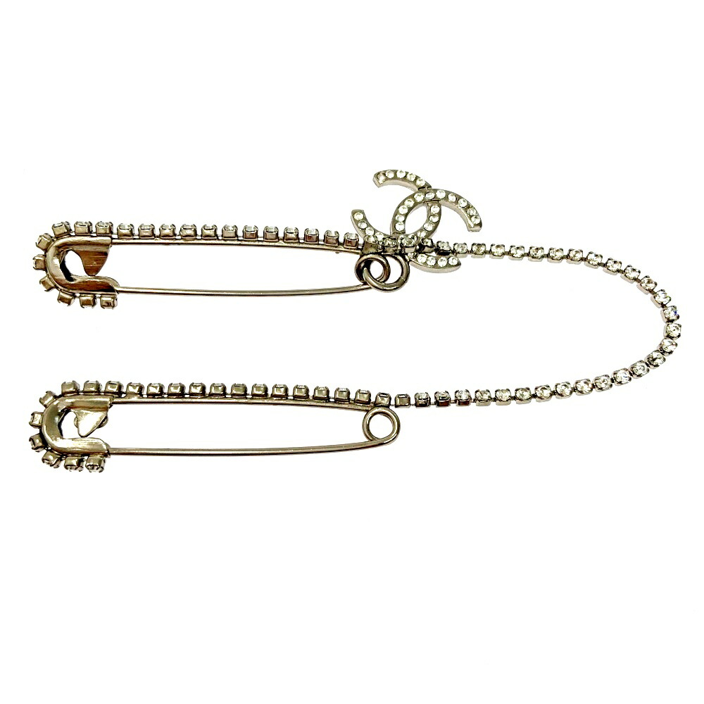 楽天市場】【中古】【箱付き】 CHANEL シャネル メタル ラインストーン
