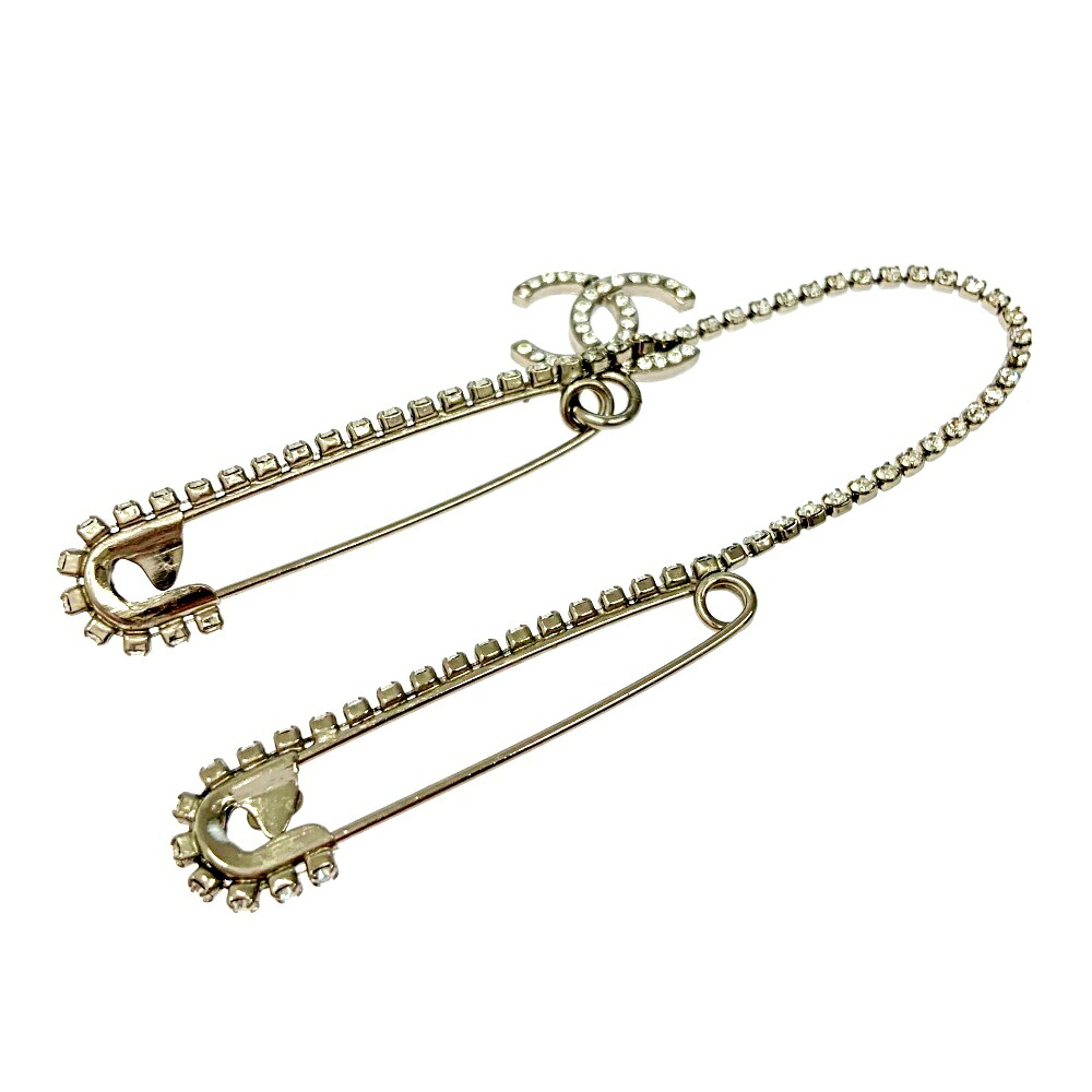 楽天市場】【中古】【箱付き】 CHANEL シャネル メタル ラインストーン