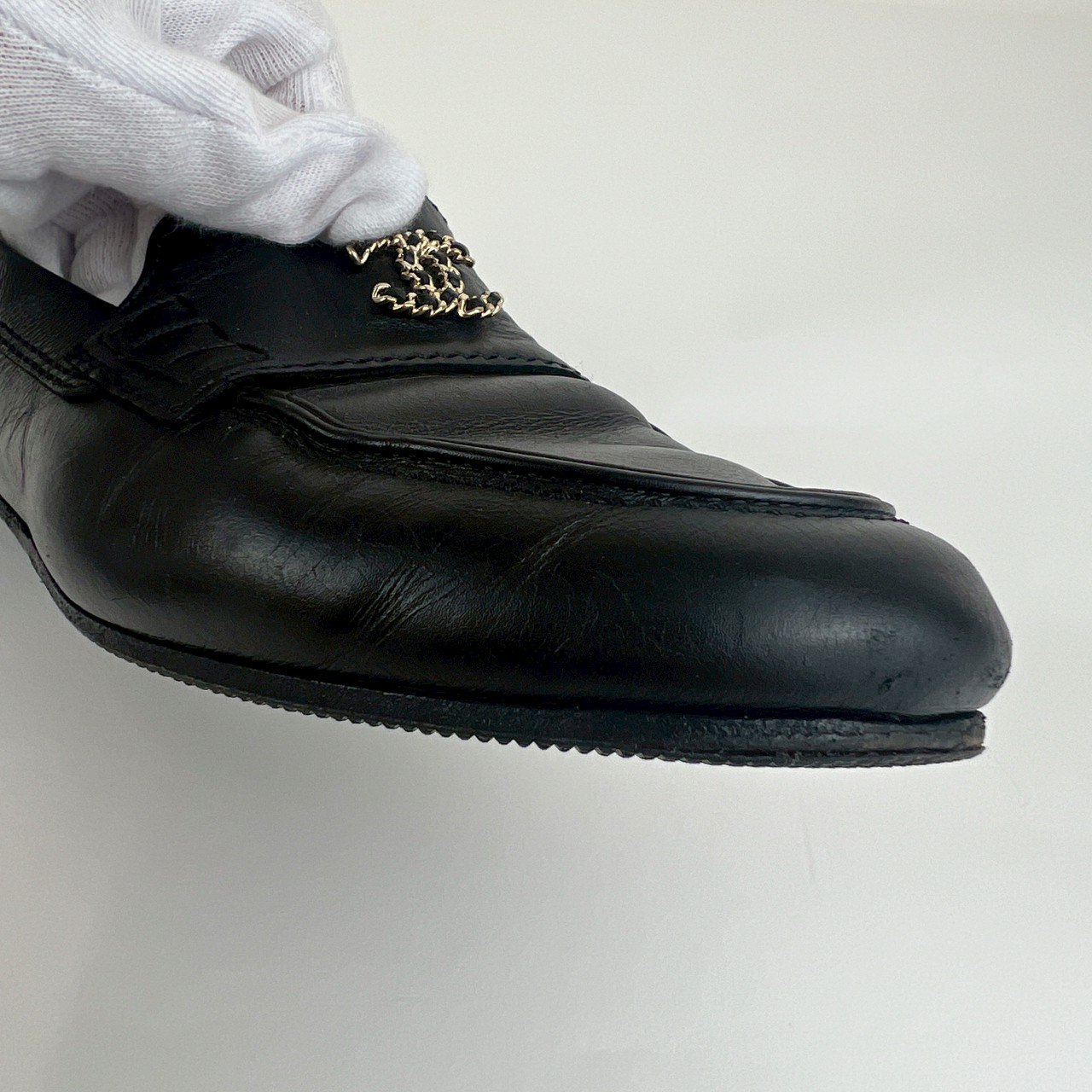 楽天市場】美品 CHANEL シャネル ローファー ココマーク Black