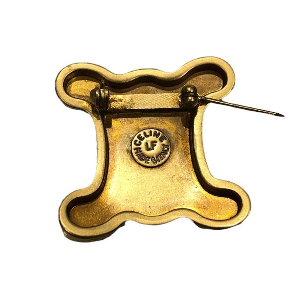 楽天市場】セリーヌCELINEマカダムブローチ真鍮ピンバッジ21047108AT