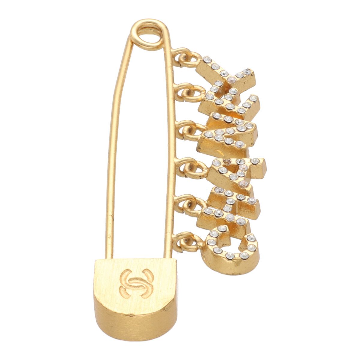 楽天市場】【中古】 CHANEL シャネル ブローチ 01P ロゴ ライン