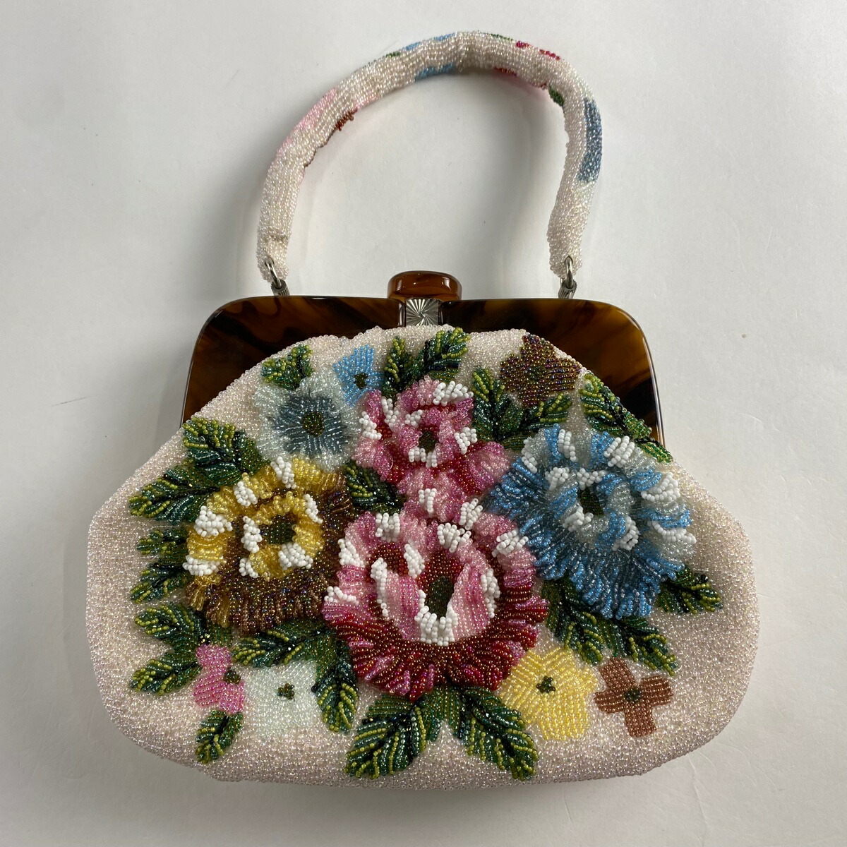 楽天市場】和装バッグ 美品 優品 ビーズバッグ フォーマル 草花 薄