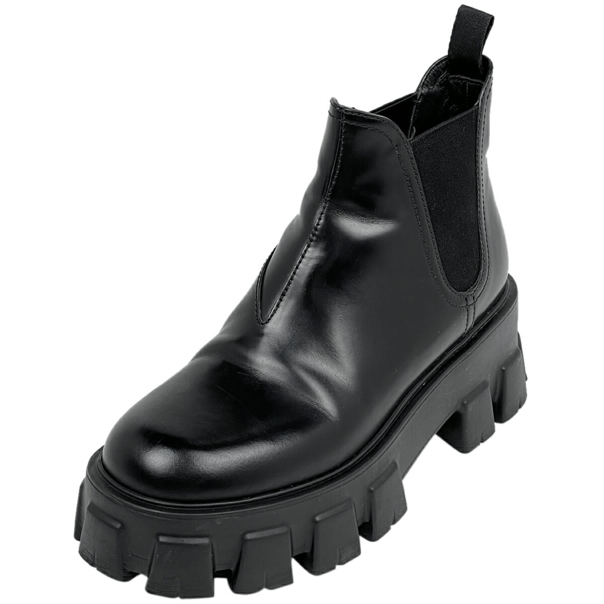 楽天市場】プラダ PRADA チェルシー ブーツ モノリス チャンキー