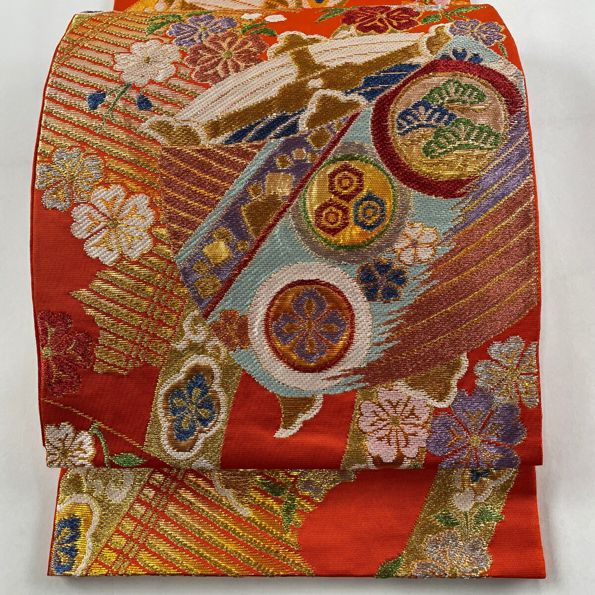 楽天市場】袋帯 美品 名品 落款あり 環美術織物 秀麗糸巻文 振袖向き