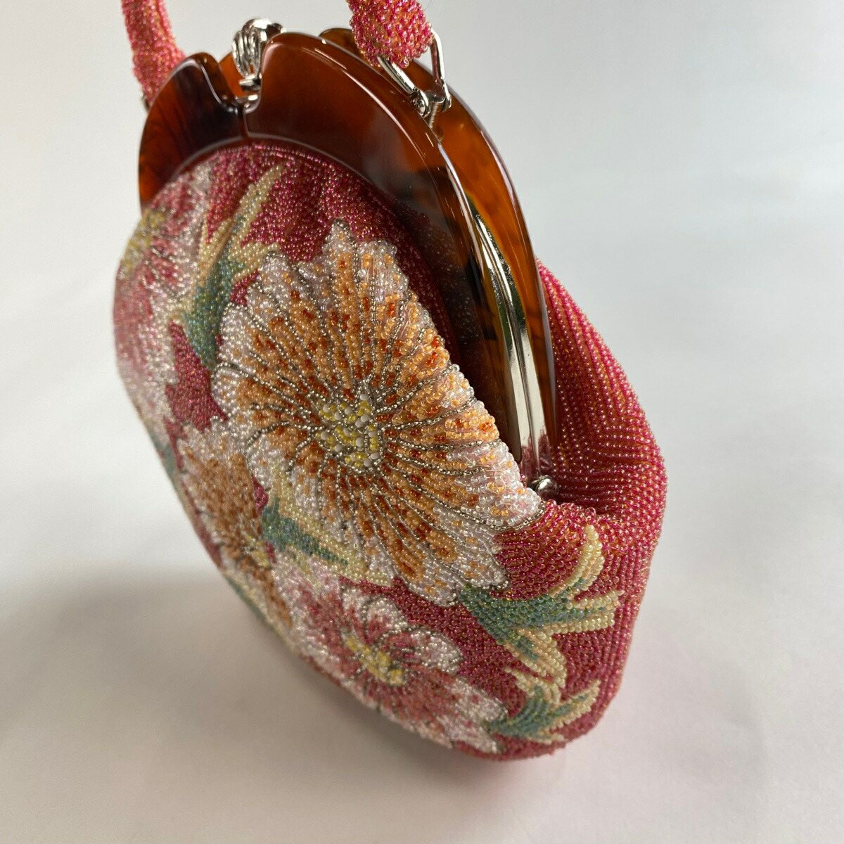 楽天市場】和装バッグ 美品 優品 ビーズバッグ セミフォーマル 草花 赤