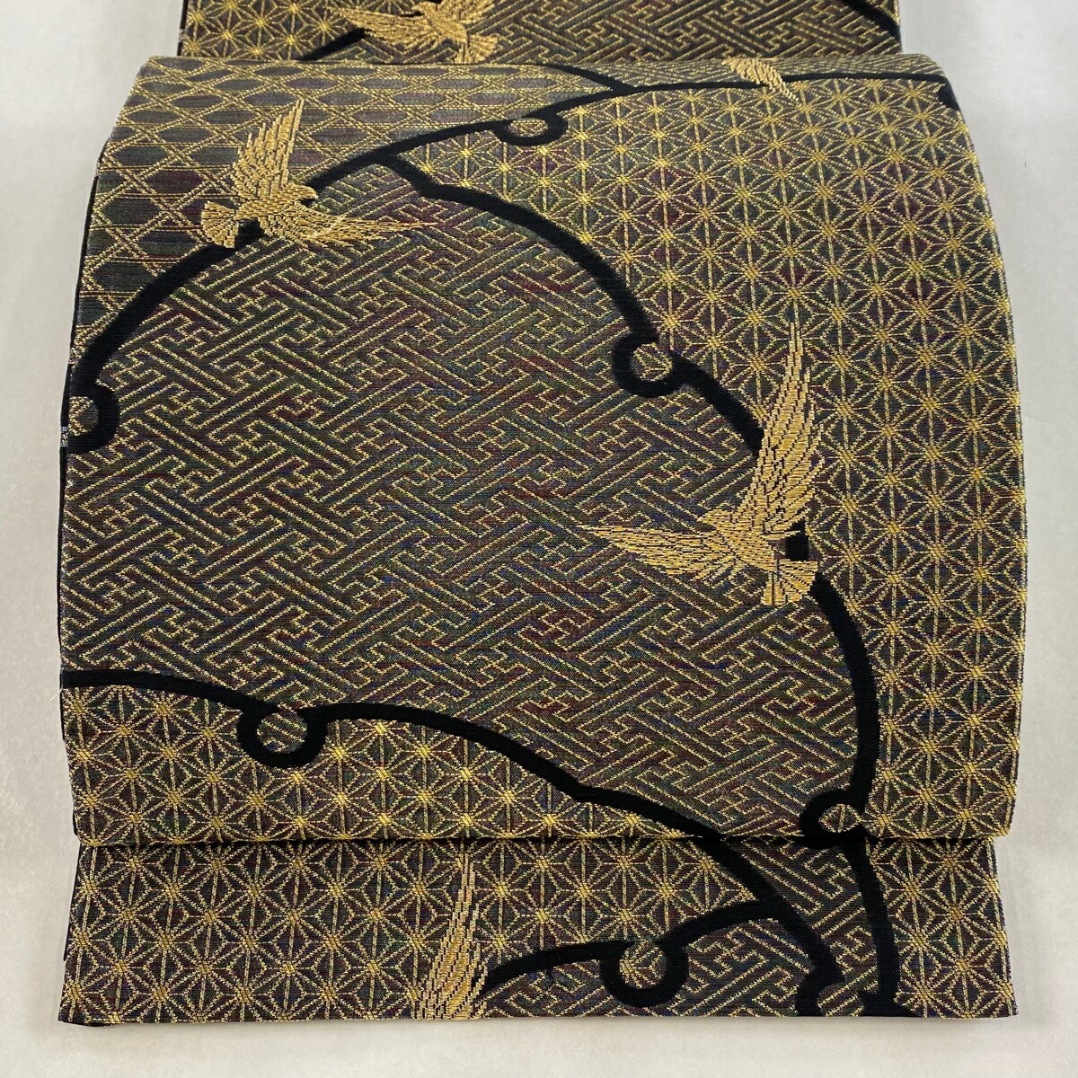 楽天市場】袋帯 美品 逸品 斉藤三才 落款あり 雪輪 三才鳥 金糸 ラメ糸