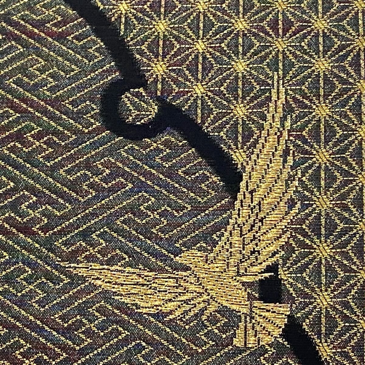 楽天市場】袋帯 美品 逸品 斉藤三才 落款あり 雪輪 三才鳥 金糸 ラメ糸