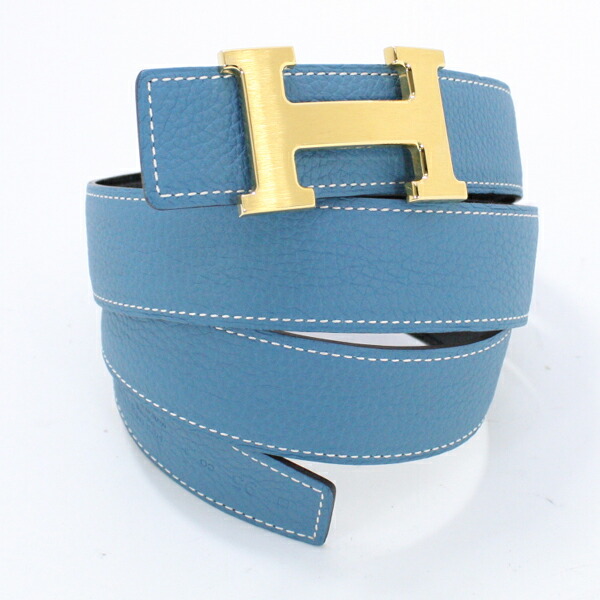 楽天市場】極美品 HERMES エルメス Hベルト コンスタンス ブルージーン