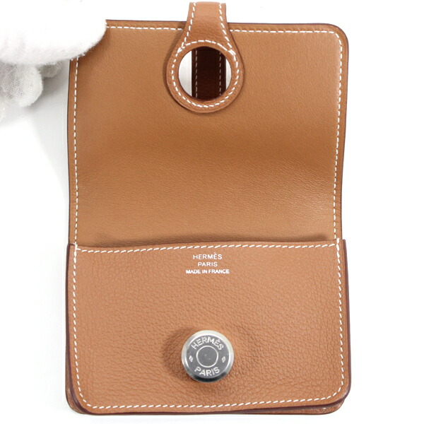 楽天市場】エルメス カードケース ドゴン ゴールド ブラウン 茶 レザー