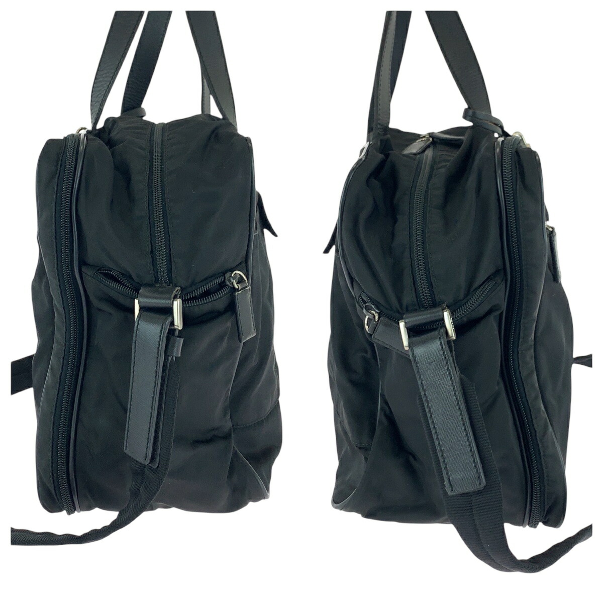 楽天市場】美品 PRADA プラダ テスート 三角ロゴプレート ブラック 黒