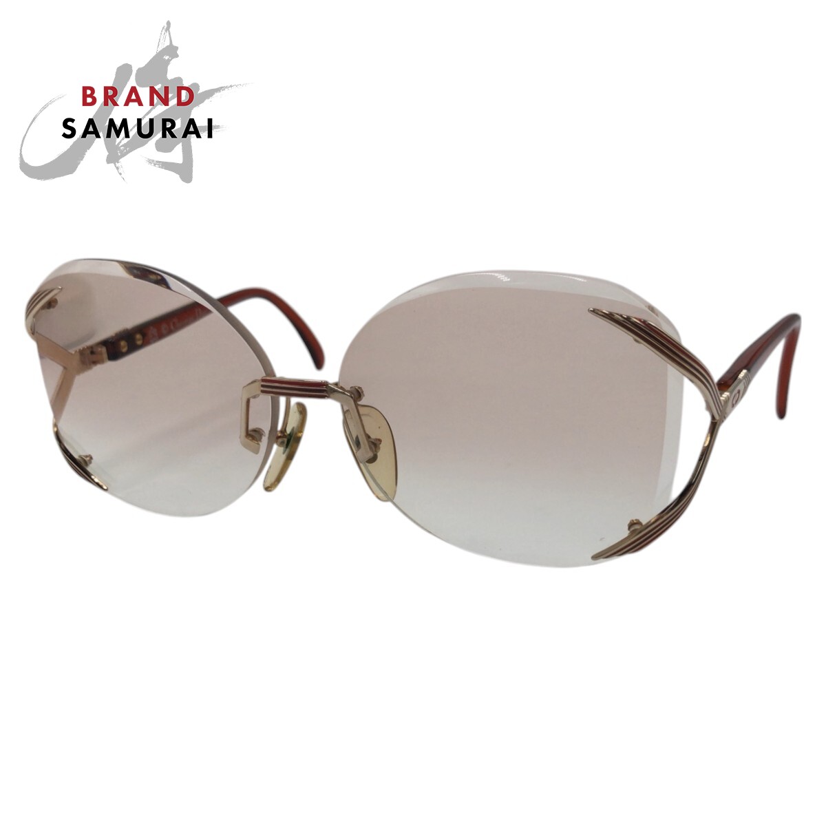 楽天市場】Dior ディオール CDロゴ ブラウン ゴールド メタル 2289 43