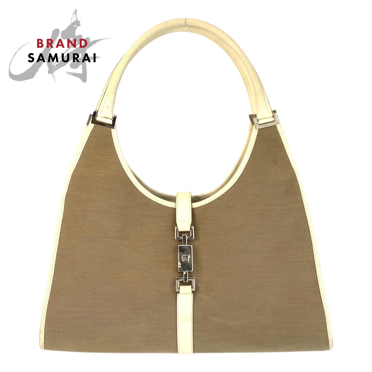 楽天市場】GUCCI グッチ ジャッキー ベージュ アイボリー キャンバス