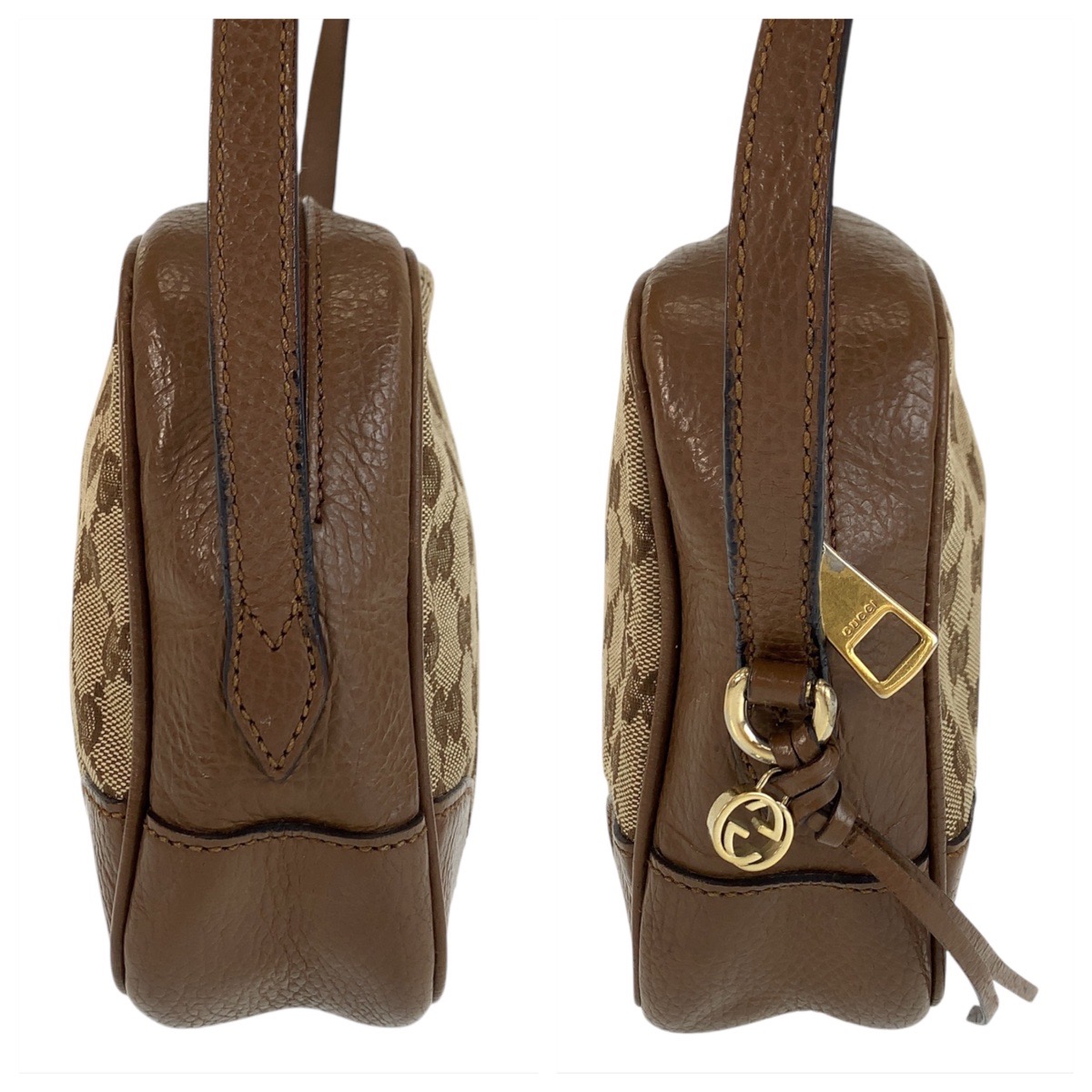 楽天市場】GUCCI グッチ ベージュ ブラウン ゴールド金具 GGキャンバス