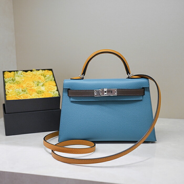 楽天市場】エルメス ミニケリー2 トルコロール エプソン ブルージーン