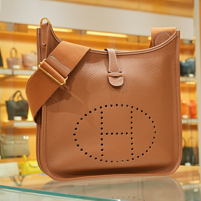 楽天市場】エルメス エヴリン PM トリヨンクレマンス ゴールド