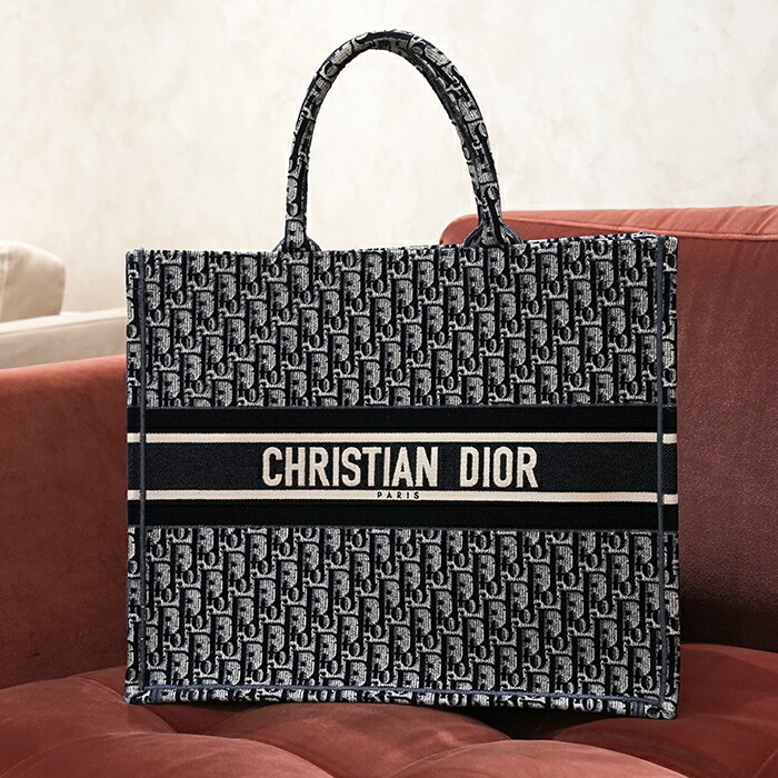 楽天市場】クリスチャン ディオール ブック トート オブリーク ラージ