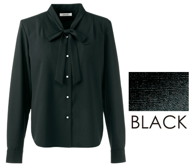 楽天市場】長袖ブラウス リボン付 3WAY ノーアイロン ストレッチ 透け