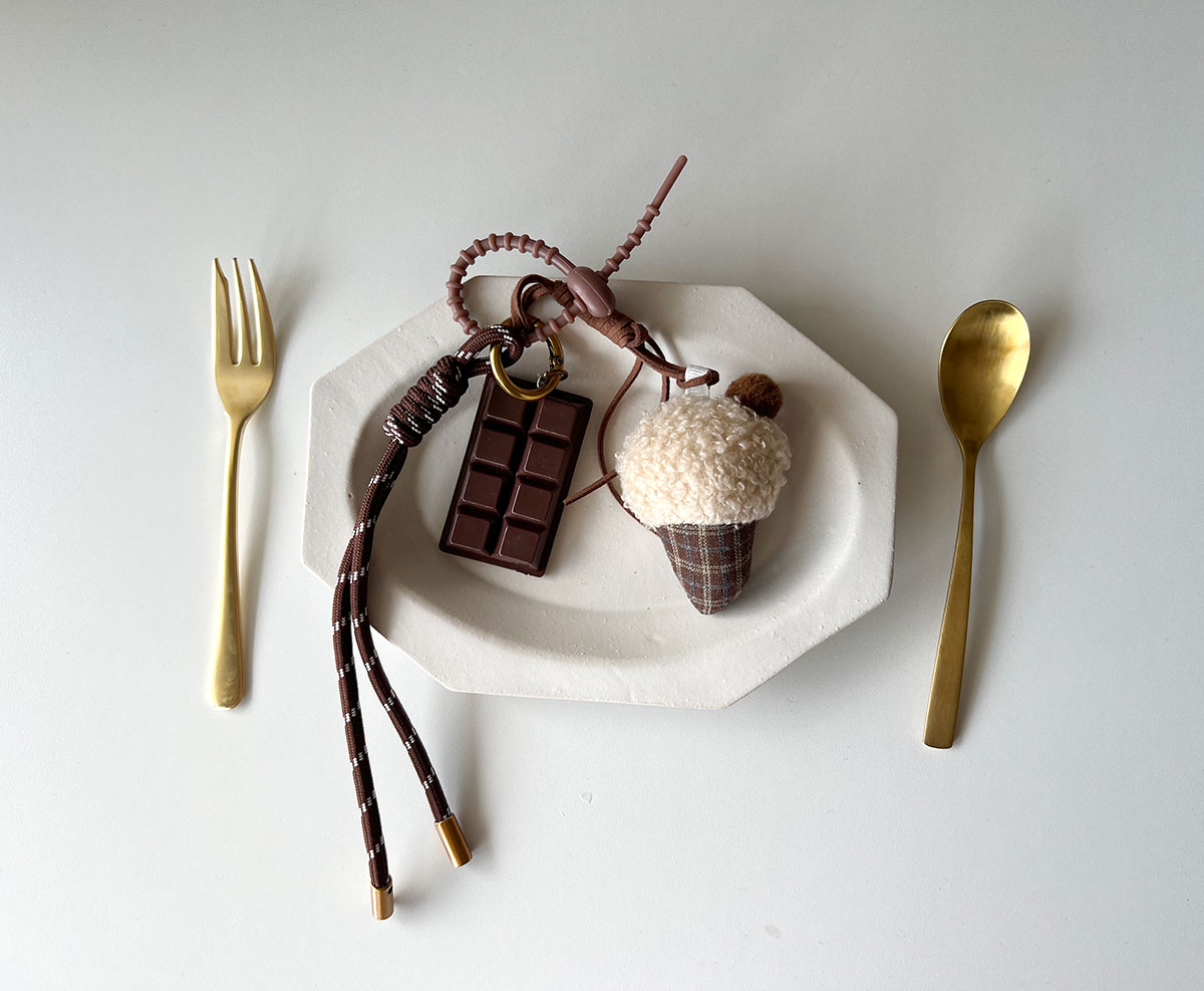 楽天市場】アイスクリーム 板チョコチャーム チェック柄コーン