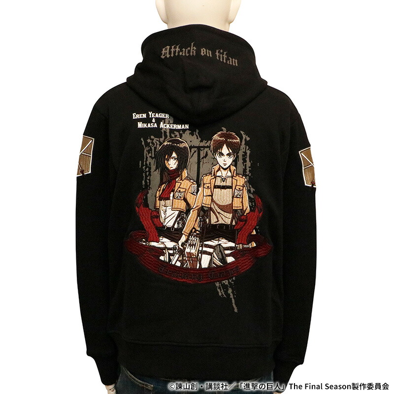 楽天市場】進撃の巨人 Attack on Titan 訓練兵団 エレン × ミカサ 刺繍