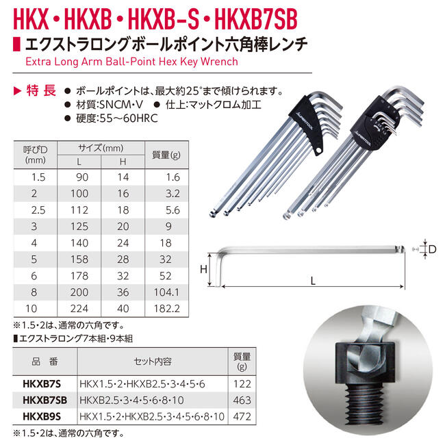 楽天市場】スーパーツール エクストラボールポイントレンチセット 9本