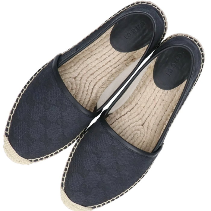 楽天市場】GUCCI グッチ エスパドリュ 466902 ブラック GGキャンバス