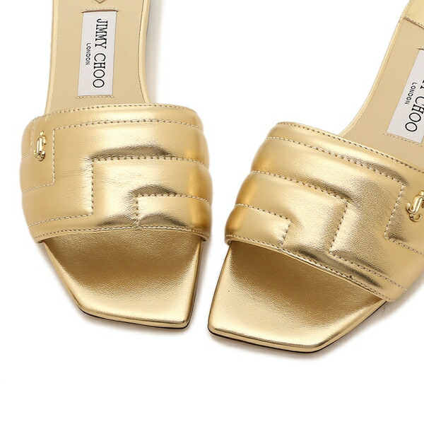 楽天市場】ジミーチュウ サンダル ミュール フラットシューズ ゴールド