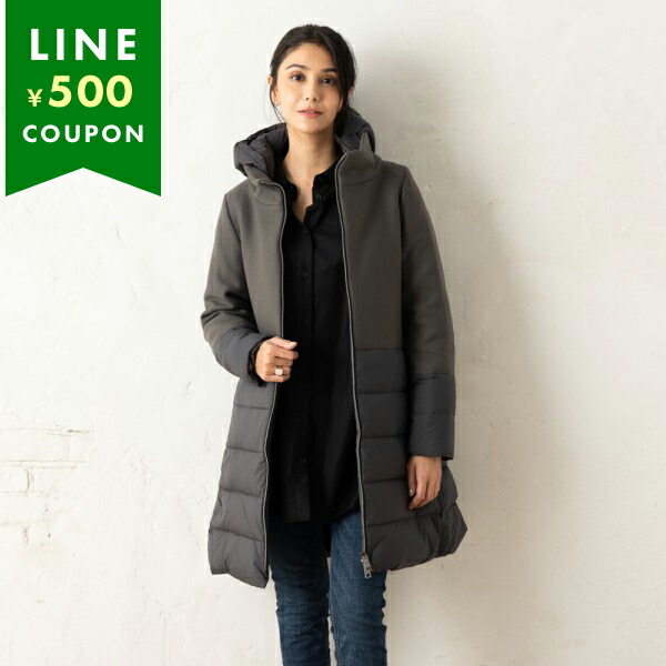 楽天市場】ヘルノ ダウンジャケット コート グレー レディース HERNO