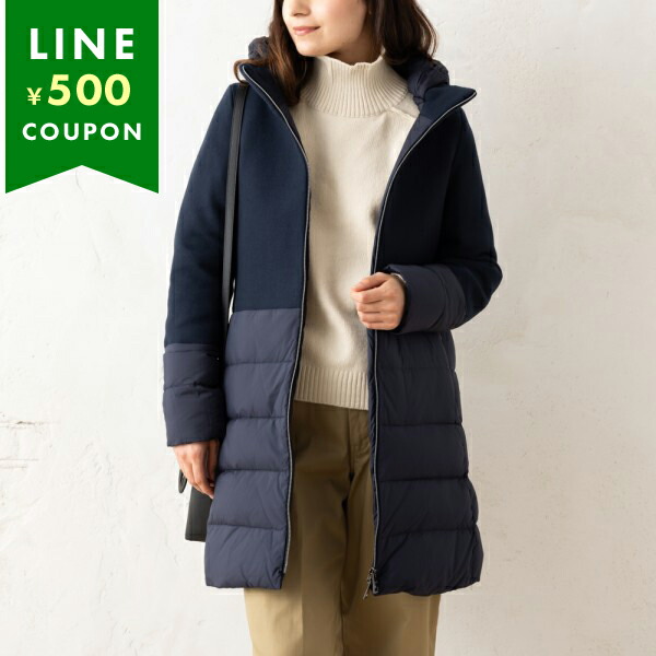 楽天市場】ヘルノ ダウンジャケット コート ネイビー レディース HERNO
