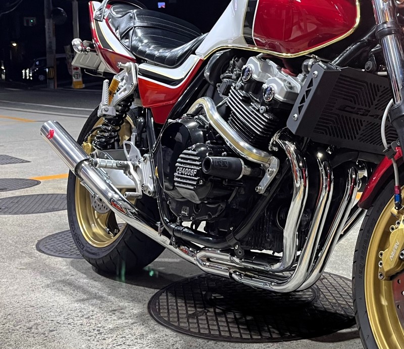 楽天市場】CB400SF NC39 DJガニマタマフラー メッキ6
