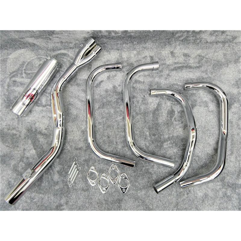 楽天市場】ZRX400 豪 ガニマタ マフラー メッキ ＋シルバー