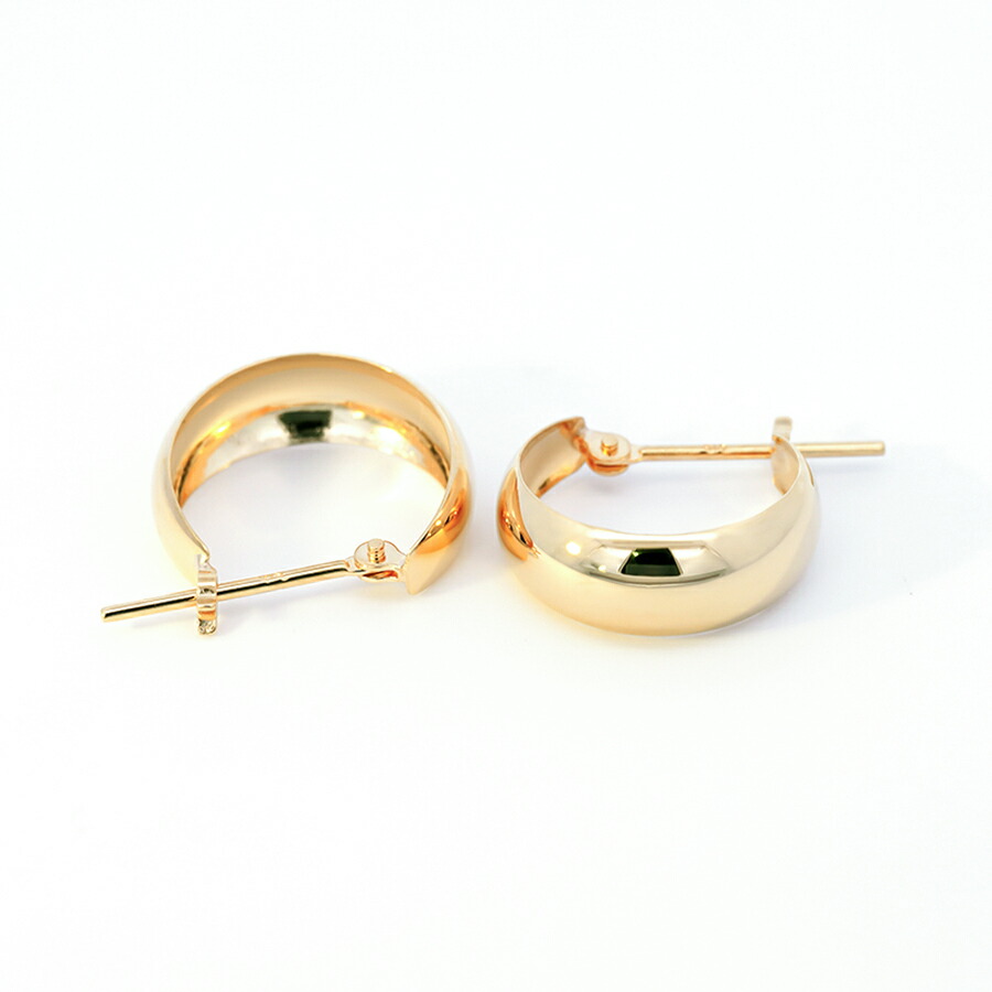 楽天市場】フープピアス 18k ムーンピアス K18 月甲ピアス 18金 三日月