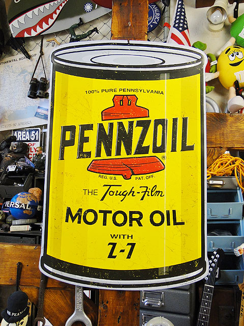 楽天市場】ペンズオイル オイル缶型エンボスティンサイン 看板