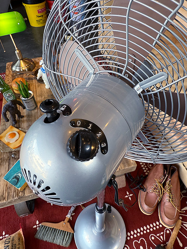 楽天市場】扇風機 ハモサ レトロファン フロア （シルバー） HERMOSA