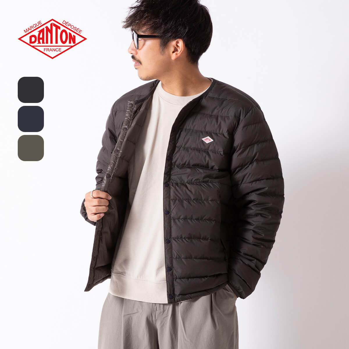 楽天市場】【正規取扱店】 ダントン インナーダウンクルーネック