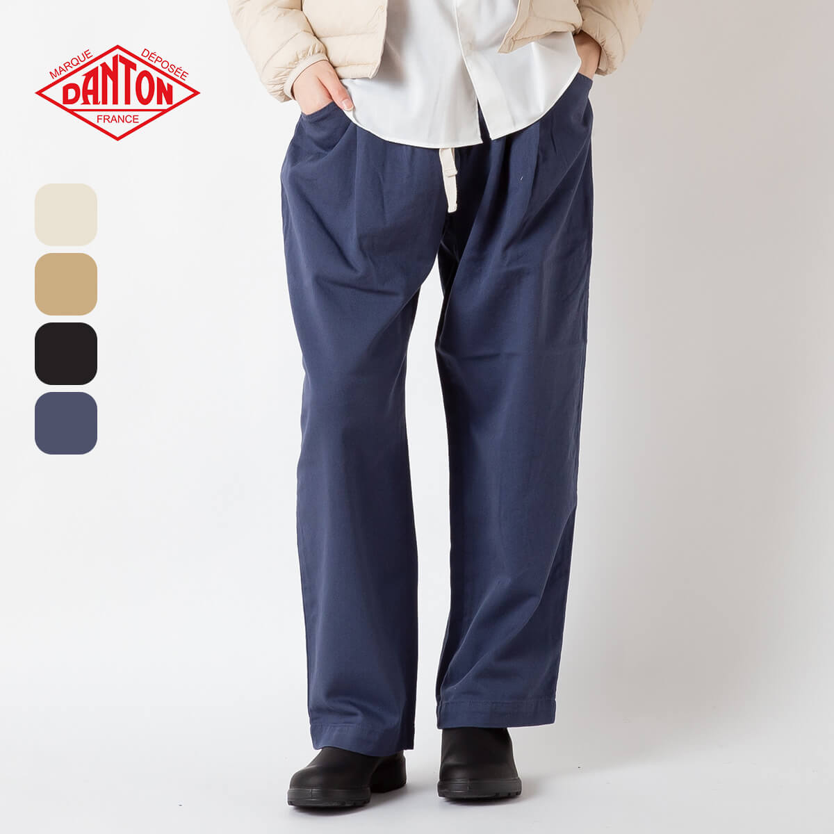 楽天市場】【正規取扱店】ダントン タックパンツ 10/-ルーズチノ